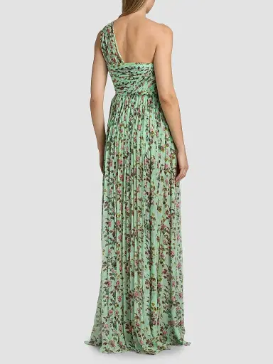 Ulla Johnson Women's Aureline Floral Silk One-Shoulder Gown - Opaline | Thumbnail 5 Ulla Johnson Women's Aureline Floral Silk One-Shoulder Gown - Opaline | Thumbnail 5