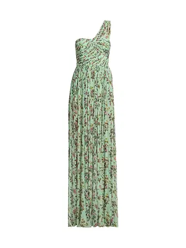 Ulla Johnson Women's Aureline Floral Silk One-Shoulder Gown - Opaline | Thumbnail 1 Ulla Johnson Women's Aureline Floral Silk One-Shoulder Gown - Opaline | Thumbnail 1