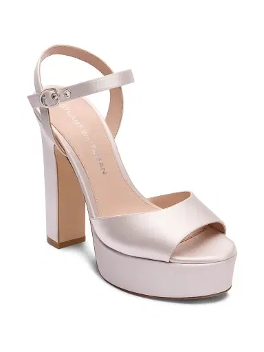 Stuart Weitzman Women's Reade 130MM Satin Platform Sandals - Cream - Size 9.5 | Thumbnail 2 Stuart Weitzman Women's Reade 130MM Satin Platform Sandals - Cream - Size 9.5 | Thumbnail 2
