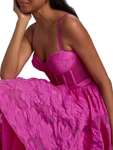 BCBGMAXAZRIA Women's Organza High-Low Gown - Electric Orchid | Thumbnail 6 BCBGMAXAZRIA Women's Organza High-Low Gown - Electric Orchid | Thumbnail 6