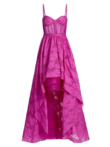 BCBGMAXAZRIA Women's Organza High-Low Gown - Electric Orchid | Thumbnail 1 BCBGMAXAZRIA Women's Organza High-Low Gown - Electric Orchid | Thumbnail 1