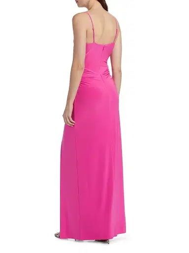 BCBGMAXAZRIA Women's Gathered Cowlneck Gown - Electric Orchid | Thumbnail 5 BCBGMAXAZRIA Women's Gathered Cowlneck Gown - Electric Orchid | Thumbnail 5