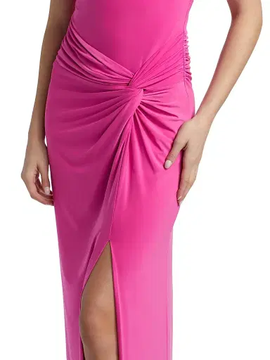 BCBGMAXAZRIA Women's Gathered Cowlneck Gown - Electric Orchid | Thumbnail 6 BCBGMAXAZRIA Women's Gathered Cowlneck Gown - Electric Orchid | Thumbnail 6