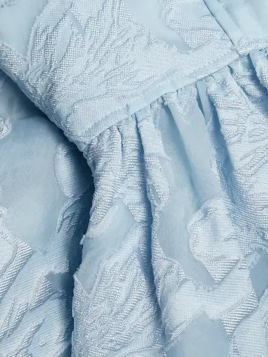 BCBGMAXAZRIA Women's Floral Jacquard Organza Bubble-Hem Minidress - Sky Way | Thumbnail 7 BCBGMAXAZRIA Women's Floral Jacquard Organza Bubble-Hem Minidress - Sky Way | Thumbnail 7