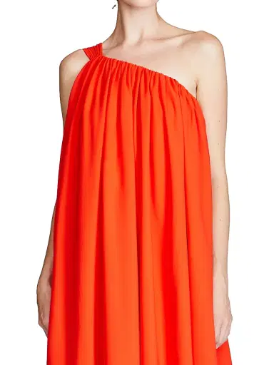 Halston Women's Rafelle Georgette One-Shoulder Midi-Dress - Orange Spice - Size 10 | Thumbnail 6 Halston Women's Rafelle Georgette One-Shoulder Midi-Dress - Orange Spice - Size 10 | Thumbnail 6