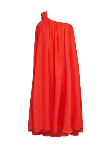 Halston Women's Rafelle Georgette One-Shoulder Midi-Dress - Orange Spice - Size 10 | Thumbnail 1 Halston Women's Rafelle Georgette One-Shoulder Midi-Dress - Orange Spice - Size 10 | Thumbnail 1