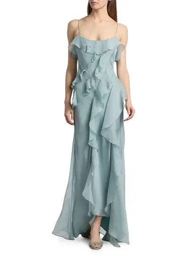 Amur Women's Ruthie Cascade Maxi Dress | Thumbnail 2 Amur Women's Ruthie Cascade Maxi Dress | Thumbnail 2