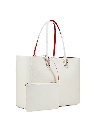 Christian Louboutin Women's Cabata Leather Tote Bag - Bianco | Thumbnail 2 Christian Louboutin Women's Cabata Leather Tote Bag - Bianco | Thumbnail 2