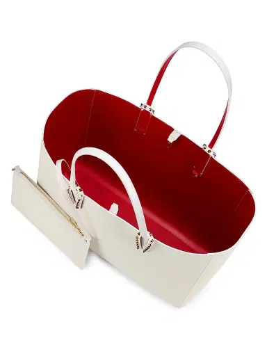 Christian Louboutin Women's Cabata Leather Tote Bag - Bianco | Thumbnail 3 Christian Louboutin Women's Cabata Leather Tote Bag - Bianco | Thumbnail 3