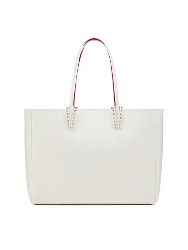 Christian Louboutin Women's Cabata Leather Tote Bag - Bianco | Thumbnail 1 Christian Louboutin Women's Cabata Leather Tote Bag - Bianco | Thumbnail 1