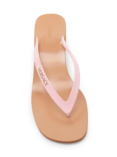 Versace Women's 40MM Logo Sandals - Pink - Size 11 | Thumbnail 4 Versace Women's 40MM Logo Sandals - Pink - Size 11 | Thumbnail 4