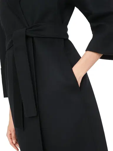 Max Mara Women's Short Double Faced Wool Coat - Black | Thumbnail 5 Max Mara Women's Short Double Faced Wool Coat - Black | Thumbnail 5