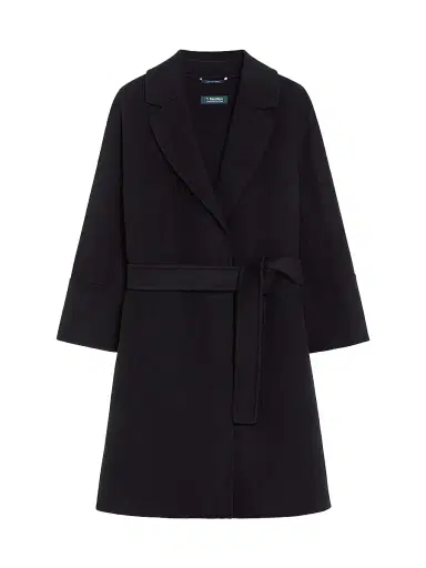 Max Mara Women's Short Double Faced Wool Coat - Black | Thumbnail 1 Max Mara Women's Short Double Faced Wool Coat - Black | Thumbnail 1