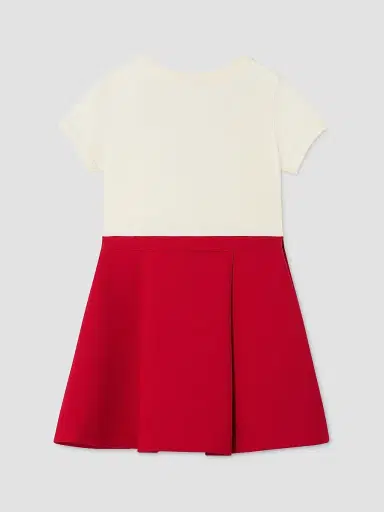 Versace Baby Girl's & Little Girl's Colorblocked Cotton Jersey Dress - Cream | Thumbnail 2 Versace Baby Girl's & Little Girl's Colorblocked Cotton Jersey Dress - Cream | Thumbnail 2