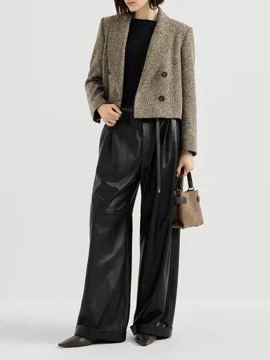 Brunello Cucinelli Women's Sparkling Cashmere and Silk Lightweight Sweater - Black | Thumbnail 5 Brunello Cucinelli Women's Sparkling Cashmere and Silk Lightweight Sweater - Black | Thumbnail 5