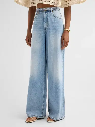 Zimmermann Women's Indra Belted Relaxed-Fit Flare Jeans - Skylark - Size 32 | Thumbnail 4 Zimmermann Women's Indra Belted Relaxed-Fit Flare Jeans - Skylark - Size 32 | Thumbnail 4