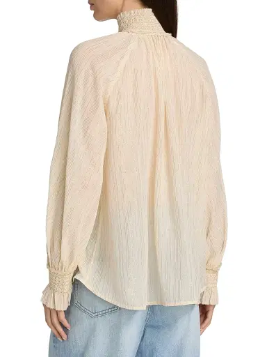 Zimmermann Women's Aster Cotton-Silk Voile Blouse - Cream - Size 8 | Thumbnail 5 Zimmermann Women's Aster Cotton-Silk Voile Blouse - Cream - Size 8 | Thumbnail 5