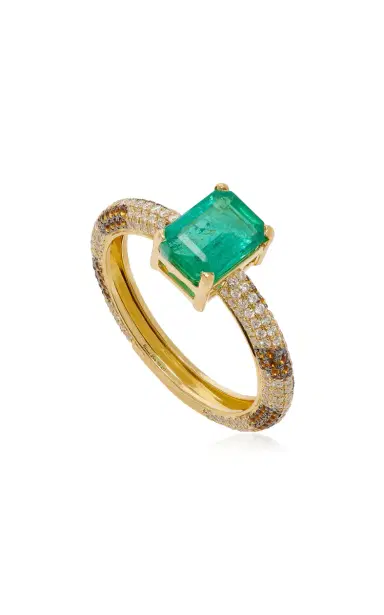 Yvonne Léon 18K Gold And Emerald Leopard Ring | Thumbnail 3 Yvonne Léon 18K Gold And Emerald Leopard Ring | Thumbnail 3