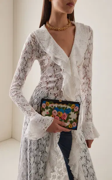 Olympia Le-Tan Exclusive Flowers Book Clutch | Thumbnail 2 Olympia Le-Tan Exclusive Flowers Book Clutch | Thumbnail 2