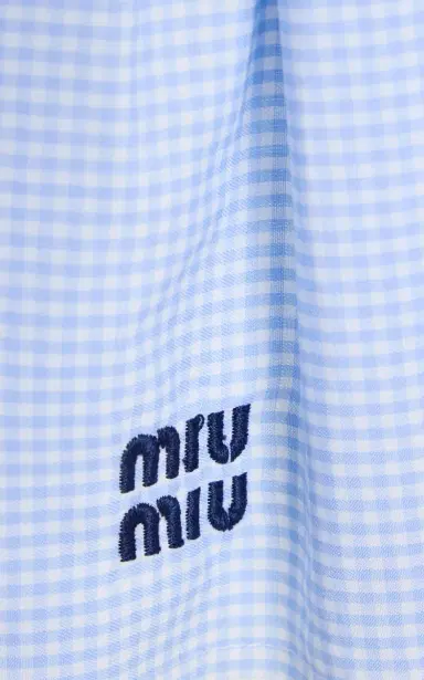 Miu Miu Costina Cotton-Blend Mini Dress | Thumbnail 5 Miu Miu Costina Cotton-Blend Mini Dress | Thumbnail 5