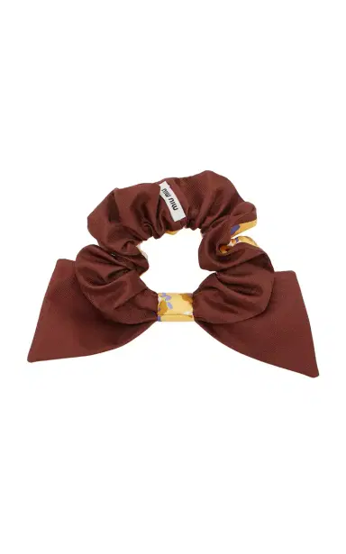 Miu Miu Floral Twill Scrunchie | Thumbnail 2 Miu Miu Floral Twill Scrunchie | Thumbnail 2