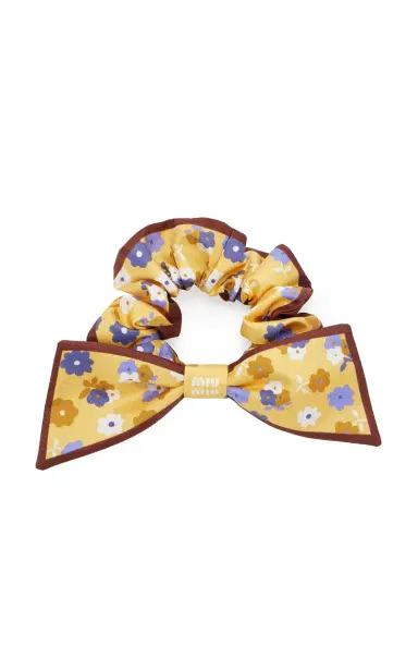 Miu Miu Floral Twill Scrunchie | Thumbnail 3 Miu Miu Floral Twill Scrunchie | Thumbnail 3
