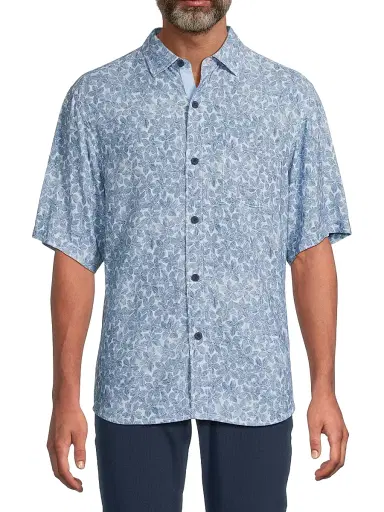 Tommy Bahama Men's Veracruz Cay Sand Dollar Shirt - Cloud Nine Blue - Size Small | Thumbnail 3 Tommy Bahama Men's Veracruz Cay Sand Dollar Shirt - Cloud Nine Blue - Size Small | Thumbnail 3
