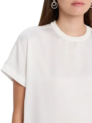 Simkhai Women's Addy Knit-Back T-Shirt | Thumbnail 5 Simkhai Women's Addy Knit-Back T-Shirt | Thumbnail 5