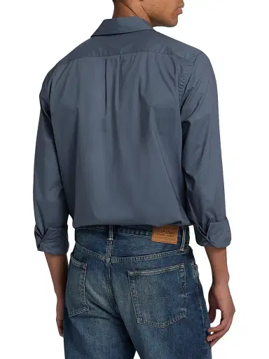 Vince Men's Poplin Separate Placket Button-Front Shirt | Thumbnail 5 Vince Men's Poplin Separate Placket Button-Front Shirt | Thumbnail 5