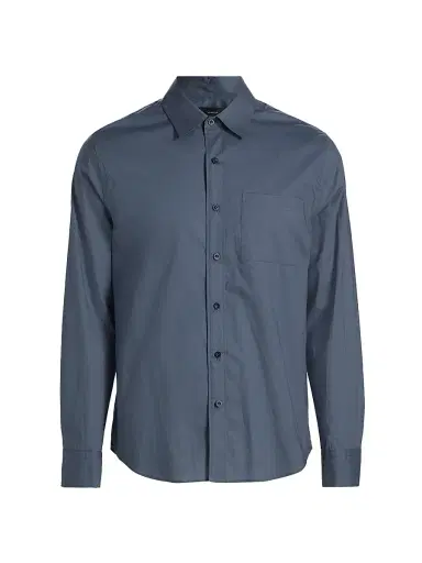 Vince Men's Poplin Separate Placket Button-Front Shirt | Thumbnail 1 Vince Men's Poplin Separate Placket Button-Front Shirt | Thumbnail 1