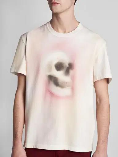 Alexander McQueen Men's Skull Haze Cotton Crewneck T-Shirt - Black Multi - Size XXL | Thumbnail 6 Alexander McQueen Men's Skull Haze Cotton Crewneck T-Shirt - Black Multi - Size XXL | Thumbnail 6