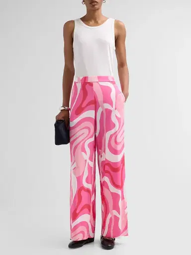Generation Love Women's Kelela Geo Sheen Jersey Pants - Wavy Geo Pink - Size XL | Thumbnail 2 Generation Love Women's Kelela Geo Sheen Jersey Pants - Wavy Geo Pink - Size XL | Thumbnail 2