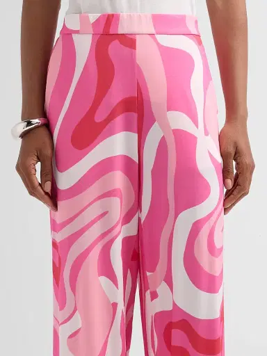 Generation Love Women's Kelela Geo Sheen Jersey Pants - Wavy Geo Pink - Size XL | Thumbnail 5 Generation Love Women's Kelela Geo Sheen Jersey Pants - Wavy Geo Pink - Size XL | Thumbnail 5