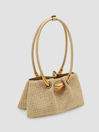 Cult Gaia Women's Asa Pierced Raffia Shoulder Bag - Natural | Thumbnail 3 Cult Gaia Women's Asa Pierced Raffia Shoulder Bag - Natural | Thumbnail 3
