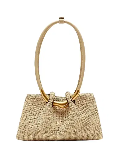 Cult Gaia Women's Asa Pierced Raffia Shoulder Bag - Natural | Thumbnail 1 Cult Gaia Women's Asa Pierced Raffia Shoulder Bag - Natural | Thumbnail 1