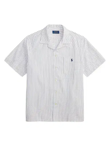 Polo Ralph Lauren Men's Classic-Fit Striped Oxford Camp Shirt - White Royal | Thumbnail 1 Polo Ralph Lauren Men's Classic-Fit Striped Oxford Camp Shirt - White Royal | Thumbnail 1