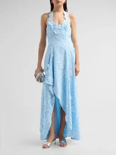 As It May Women's Avira Laser-Cut Lace Halter Gown - Sky - Size XXL | Thumbnail 2 As It May Women's Avira Laser-Cut Lace Halter Gown - Sky - Size XXL | Thumbnail 2