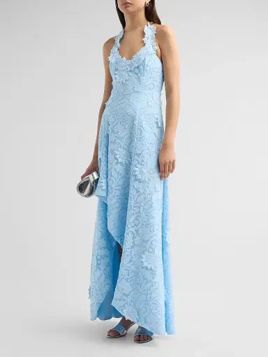 As It May Women's Avira Laser-Cut Lace Halter Gown - Sky - Size XXL | Thumbnail 4 As It May Women's Avira Laser-Cut Lace Halter Gown - Sky - Size XXL | Thumbnail 4