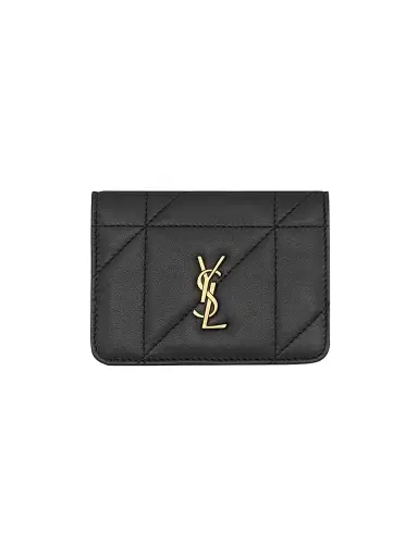 Saint Laurent Women's Jamie Bi-Fold Card Case in Lambskin | Thumbnail 1 Saint Laurent Women's Jamie Bi-Fold Card Case in Lambskin | Thumbnail 1