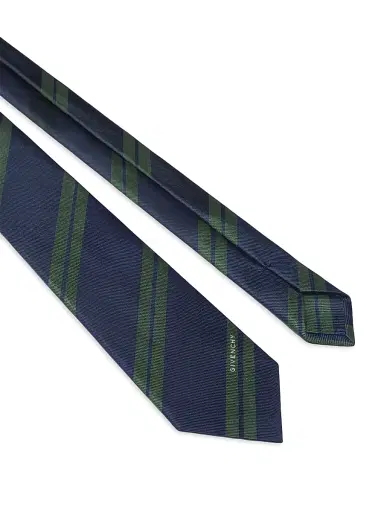 Givenchy Men's Double Stripes Tie in Silk Gros Grain | Thumbnail 2 Givenchy Men's Double Stripes Tie in Silk Gros Grain | Thumbnail 2