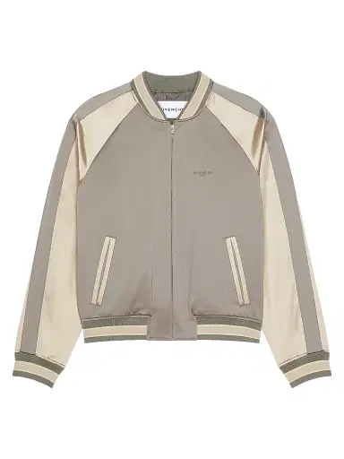 Givenchy Men's Couture Seam Souvenir Jacket with Flowers Embroidery - Grey Natural - Size 46 | Thumbnail 1 Givenchy Men's Couture Seam Souvenir Jacket with Flowers Embroidery - Grey Natural - Size 46 | Thumbnail 1