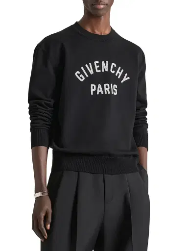 Givenchy Men's Sweater in Knit with Pearl Embroidery - Black - Size XXL | Thumbnail 3 Givenchy Men's Sweater in Knit with Pearl Embroidery - Black - Size XXL | Thumbnail 3