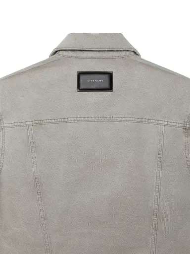Givenchy Men's Jacket in Denim with Crease Effect - Cloud Grey | Thumbnail 5 Givenchy Men's Jacket in Denim with Crease Effect - Cloud Grey | Thumbnail 5