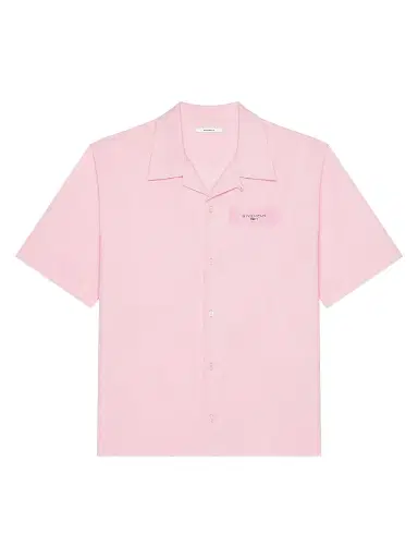 Givenchy Men's Shirt in Poplin with Paris Paint Print - Light Pink - Size 17 | Thumbnail 1 Givenchy Men's Shirt in Poplin with Paris Paint Print - Light Pink - Size 17 | Thumbnail 1