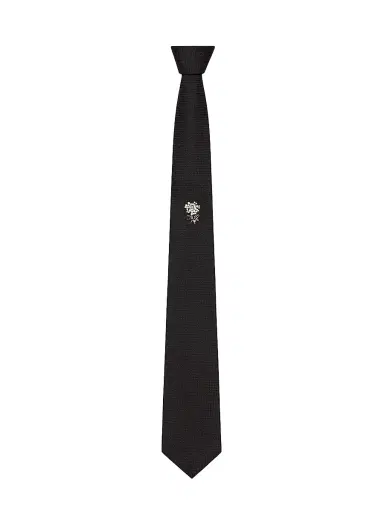 Givenchy Men's Tie in Silk Jacquard with Pearls and Beads Embroidery | Thumbnail 1 Givenchy Men's Tie in Silk Jacquard with Pearls and Beads Embroidery | Thumbnail 1