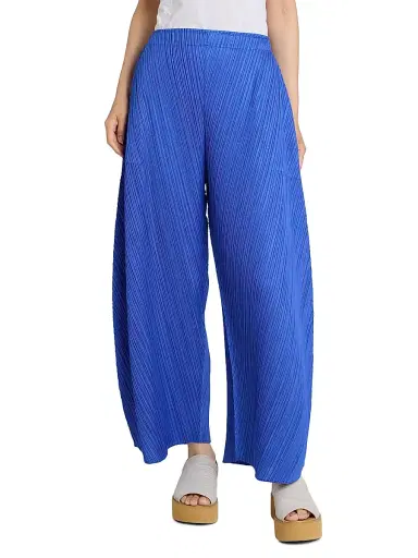 Pleats Please Issey Miyake Women's Coast Pleated Pants - Blue - Size Large | Thumbnail 3 Pleats Please Issey Miyake Women's Coast Pleated Pants - Blue - Size Large | Thumbnail 3