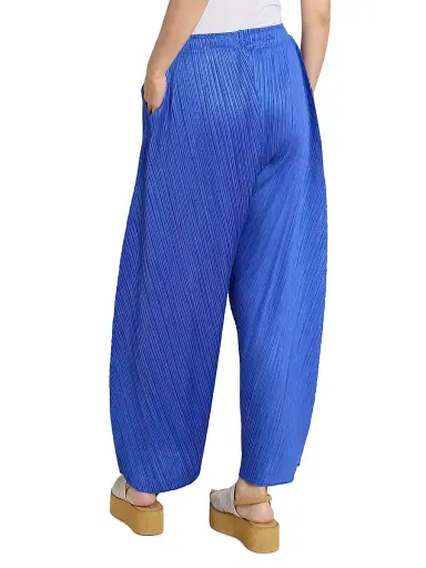 Pleats Please Issey Miyake Women's Coast Pleated Pants - Blue - Size Large | Thumbnail 5 Pleats Please Issey Miyake Women's Coast Pleated Pants - Blue - Size Large | Thumbnail 5