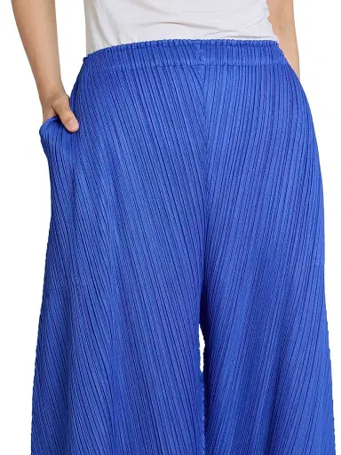 Pleats Please Issey Miyake Women's Coast Pleated Pants - Blue - Size Large | Thumbnail 6 Pleats Please Issey Miyake Women's Coast Pleated Pants - Blue - Size Large | Thumbnail 6