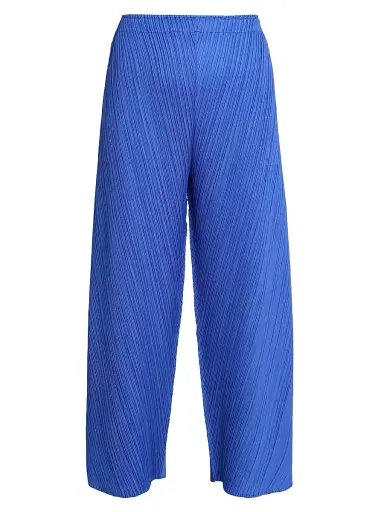 Pleats Please Issey Miyake Women's Coast Pleated Pants - Blue - Size Large | Thumbnail 1 Pleats Please Issey Miyake Women's Coast Pleated Pants - Blue - Size Large | Thumbnail 1