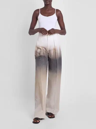 Issey Miyake Women's Plumage Pleated Pants - Chukar - Size Medium | Thumbnail 2 Issey Miyake Women's Plumage Pleated Pants - Chukar - Size Medium | Thumbnail 2